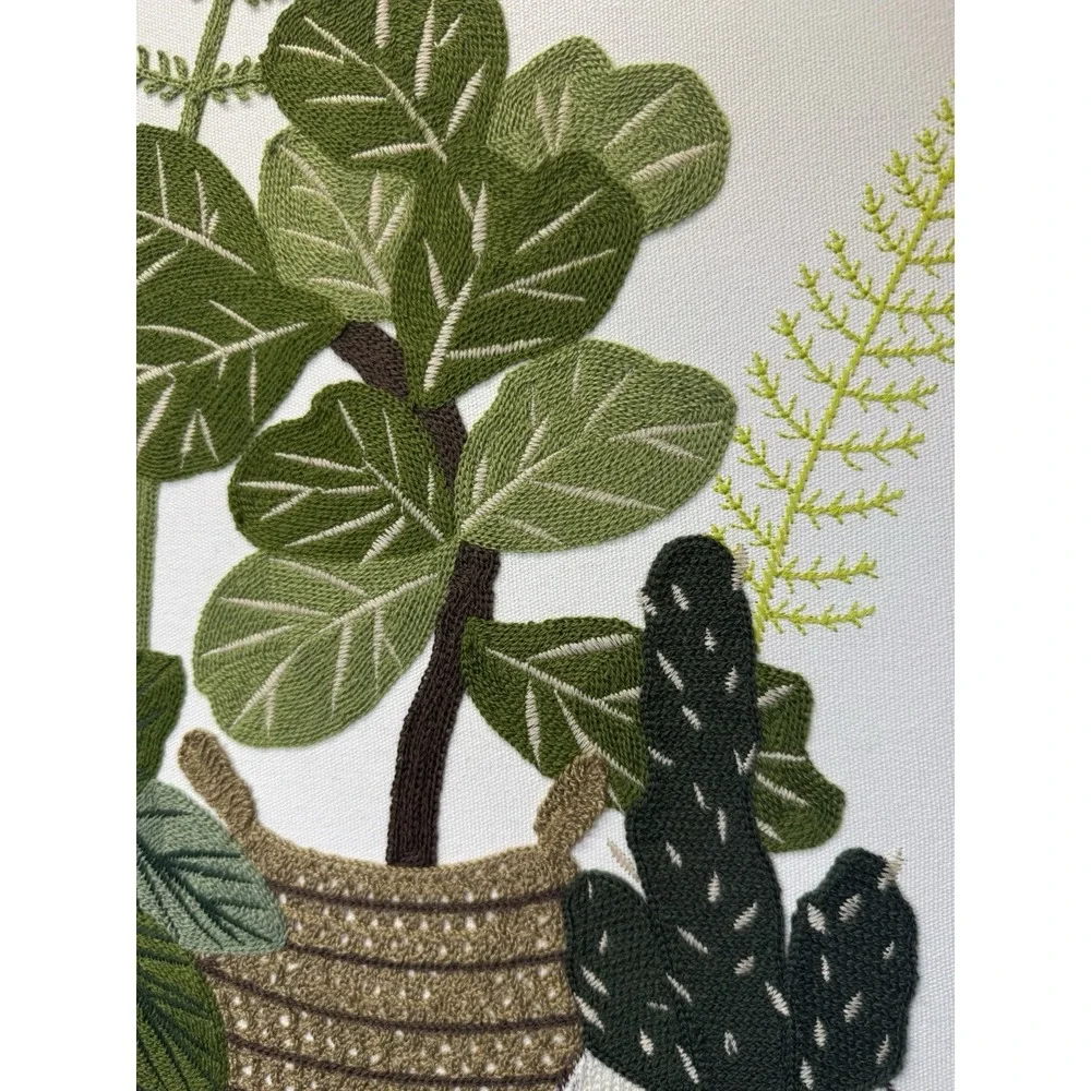 New BP Homes Textile Embroidery Wall Woven Art House Plant Home Decor 18